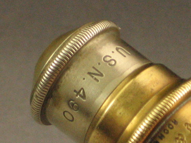 Vtg Antique Bausch & Lomb Brass Monocular Microscope NR 11