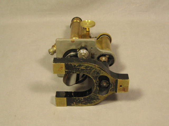 Vtg Antique Bausch & Lomb Brass Monocular Microscope NR 15