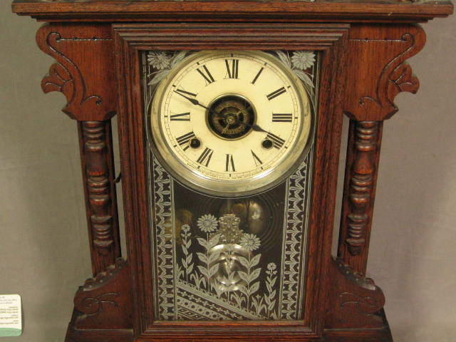 Antique Ansonia Gingerbread Mantle Mantel Shelf Clock 1