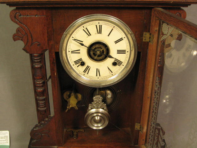 Antique Ansonia Gingerbread Mantle Mantel Shelf Clock 2