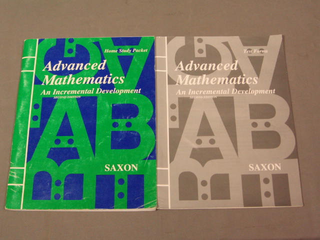 Saxon Advanced Math 2nd Edition Kit Book 17 Videos + NR 2
