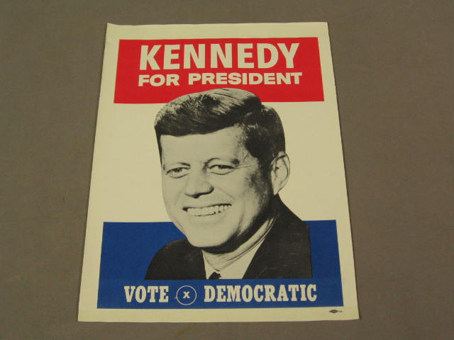 Rare Original 1960 JFK John F Kennedy Campaign Poster