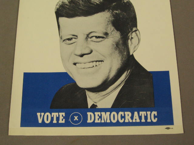 Rare Original 1960 JFK John F Kennedy Campaign Poster 2