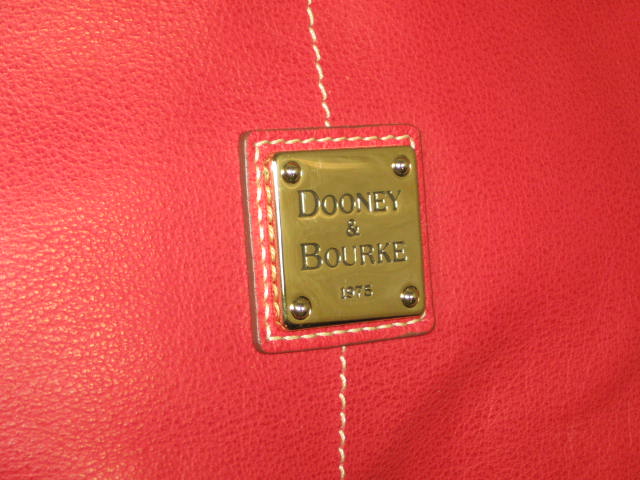 NWT Dooney & Bourke Red Large Zipper Pocket Sac Bag NR 1