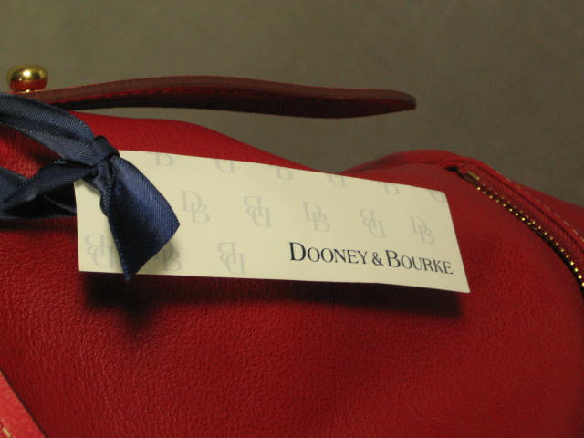 NWT Dooney & Bourke Red Large Zipper Pocket Sac Bag NR 6
