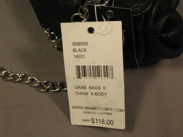 NWT B. Makowsky Grab Bags II Chain Crossbody Purse $118 4