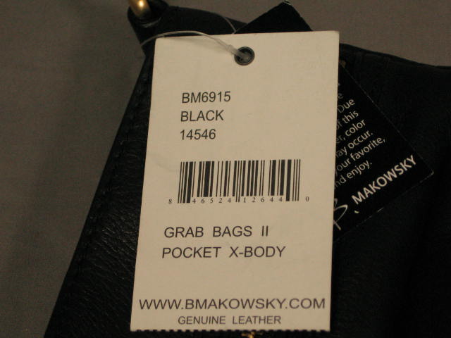NWT B Makowsky Grab Bags II Pocket Crossbody Purse NR 4