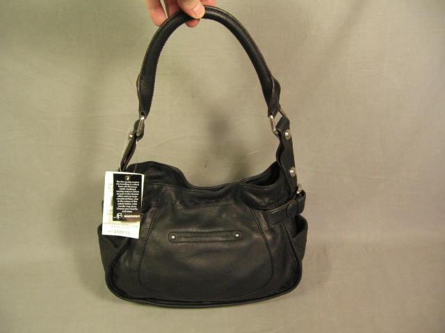NWT B. Makowsky Lisbon Shoulder Bag Purse Black $188 NR 1