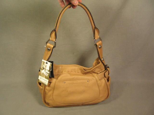 NWT B. Makowsky Lisbon Shoulder Bag Purse Vachetta $188 1