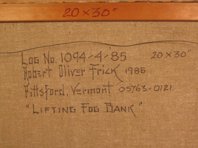 1985 Robert Oliver Frick Oil Painting Lifting Fog Bank 5