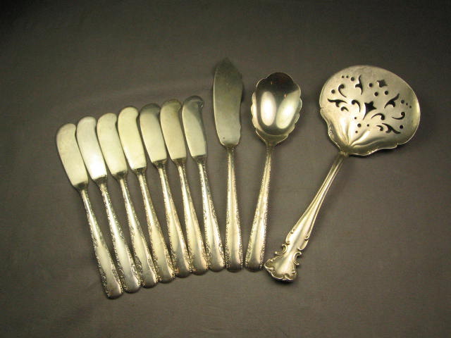 Sterling Silver Spoons Knives 11 Oz Gorham Camellia+ NR