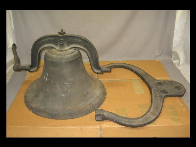 Antique 1886 Hillsboro #3 Cast Iron Farm School Bell NR