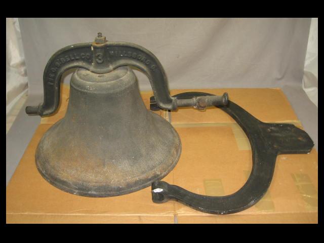 Antique 1886 Hillsboro #3 Cast Iron Farm School Bell NR 3