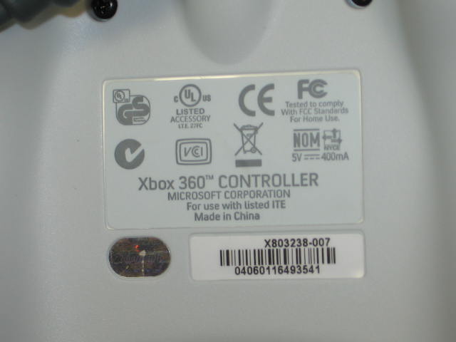 4 Genuine Microsoft Xbox 360 Wired Game Controllers NR! 2