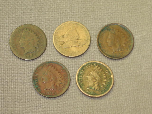 Coin Lot 1700s Britannia Half Penny 1861 Indian Head + 3