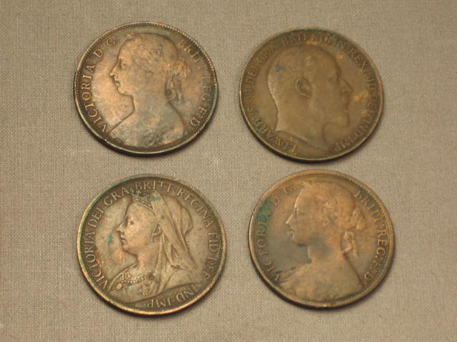 Coin Lot 1700s Britannia Half Penny 1861 Indian Head + 24