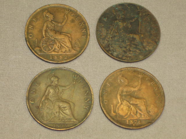 Coin Lot 1700s Britannia Half Penny 1861 Indian Head + 25