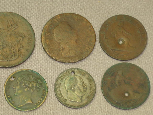 Coin Lot 1700s Britannia Half Penny 1861 Indian Head + 30