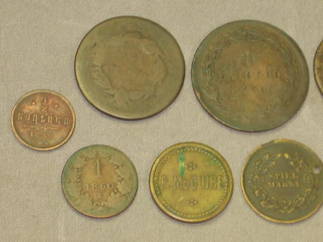 Coin Lot 1700s Britannia Half Penny 1861 Indian Head + 31