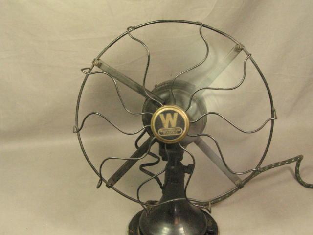 Vtg Antique Westinghouse Electric Oscillating Table Fan 1