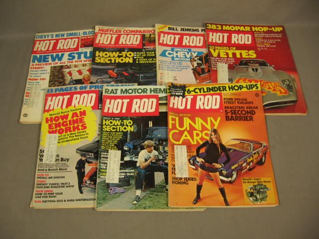 83 Vintage Hot Rod Drag Racing Magazines Lot 1963-1976+ 7