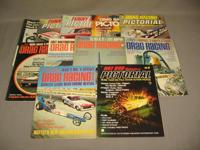 83 Vintage Hot Rod Drag Racing Magazines Lot 1963-1976+ 11