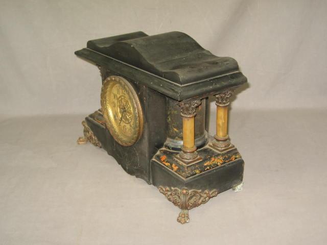 Antique Seth Thomas Adamantine Mantle Mantel Clock 1880 2