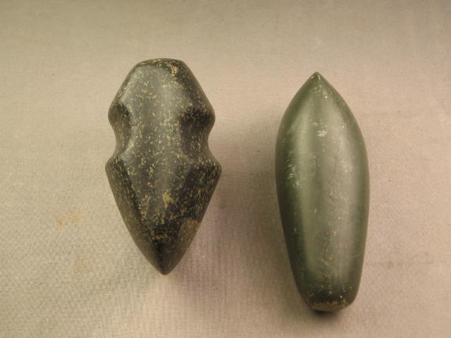 2 Native American Indian Ground Stone Celt Axe Tools NR 4