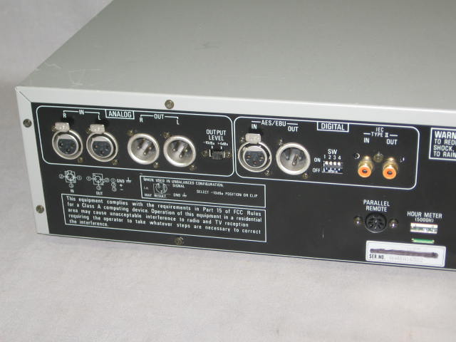 Panasonic SV-3700 Pro DAT Digital Audio Tape Recorder + 7