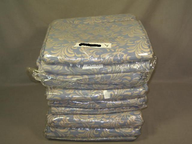 10 Blue Floral 108"-112" Round Tablecloth Linen Lot Set