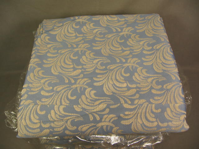10 Blue Floral 108"-112" Round Tablecloth Linen Lot Set 1