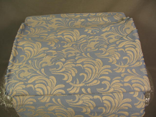10 Blue Floral 108"-112" Round Tablecloth Linen Lot Set 3
