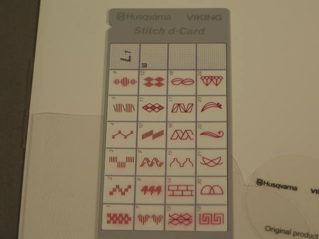 Husqvarna Viking Designer II L1 + M1 Stitch d-Cards NR! 3
