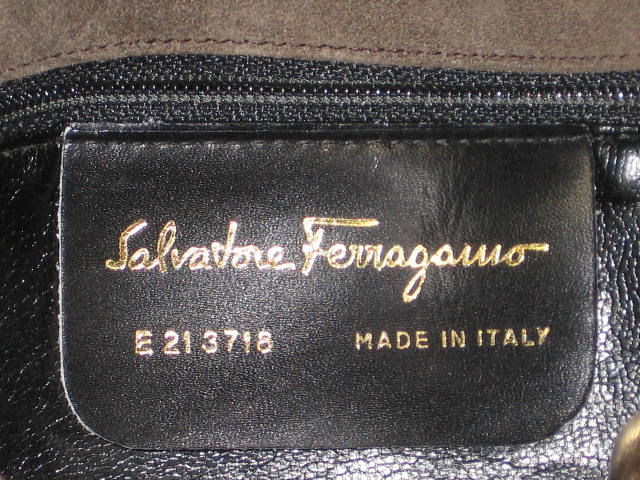 Salvatore Ferragamo Taupe Suede/Leather Shoulder Bag NR 4