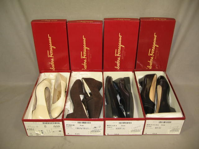 4 New Pairs Salvatore Ferragamo Shoes Boutique 8 AAA NR
