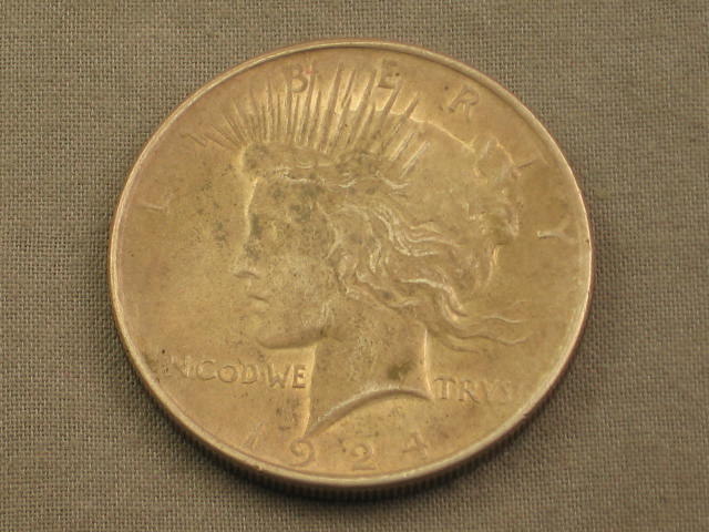 5 Silver Dollars 1886 1889 1921 Morgan +1922 1924 Peace 10