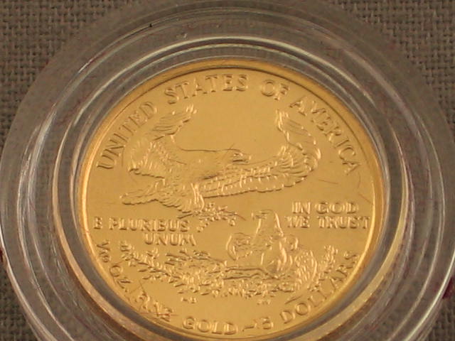 1994 $5 1/10 Oz Fine Gold American Eagle Coin W/Case NR 3