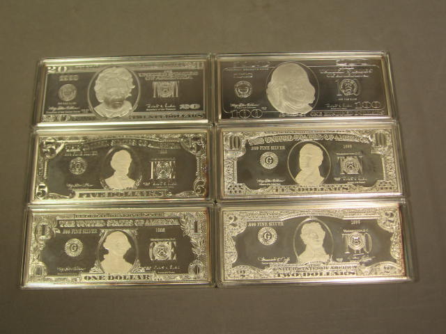 Washington Mint .999 Fine Silver Proof Dollar Set 24 Oz 3