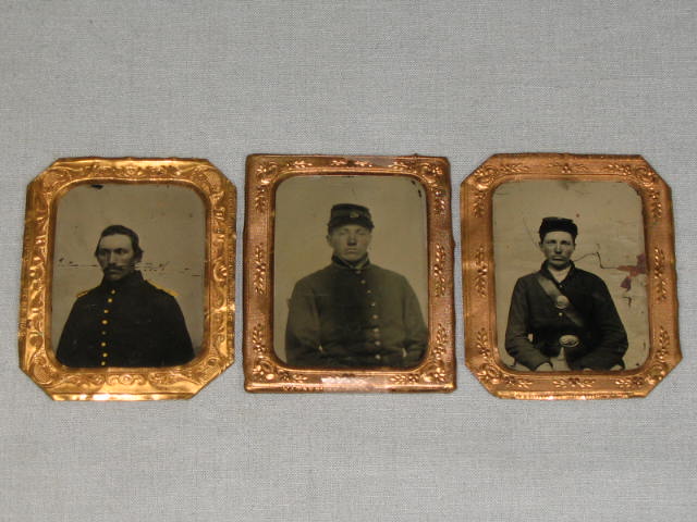3 Tintype/Tin Type/Ambrotype Civil War Soldier Photos