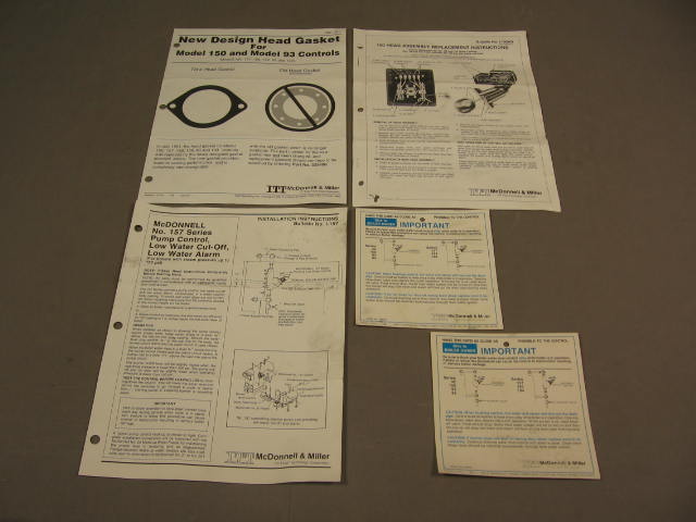 McDonnell & Miller Low Water Cut-Off Pump Control #157 8