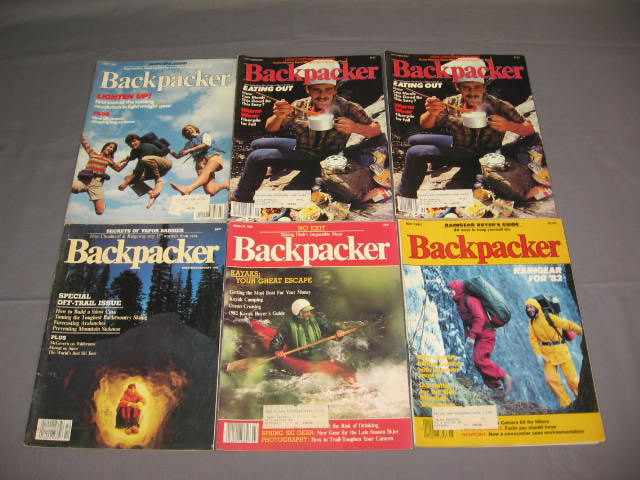 1973-83 Vintage Backpacker Magazine Issues Lot #1-59 NR 9