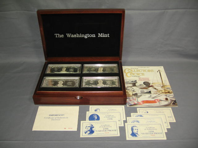 Washington Mint .999 Fine Silver Proof Dollar Set 24 Oz