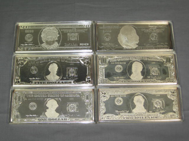 Washington Mint .999 Fine Silver Proof Dollar Set 24 Oz 3