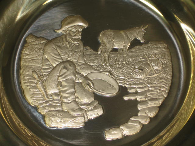 4 Franklin Mint 1970s Sterling Silver Collector Plates 8