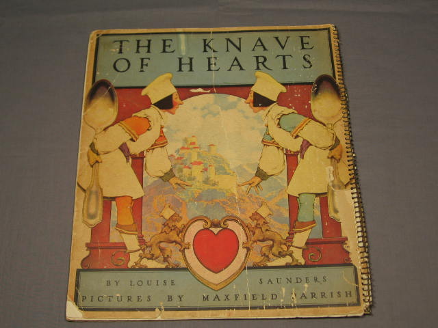 The Knave of Hearts 1925 Louise Saunders Maxfield Parrish Art Softcover Book NR! 22