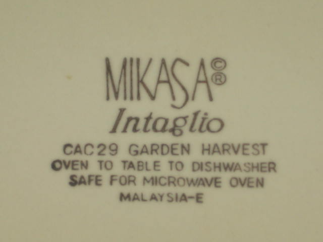 7 Mikasa Intaglio Garden Harvest Dinner Plates Set Lot 3