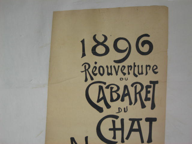 Antique 1896 Cabaret Du Chat Noir Poster Steinlen 1