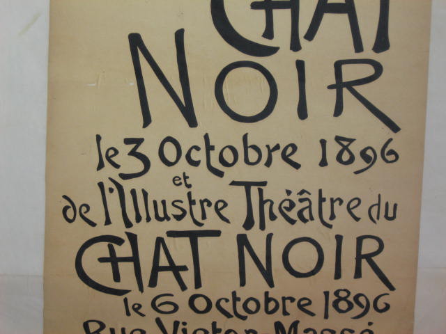 Antique 1896 Cabaret Du Chat Noir Poster Steinlen 2