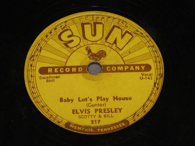 Elvis Presley 78 Sun Record U-142 U-143 217 Baby Lets Play House Left Right Gone 1