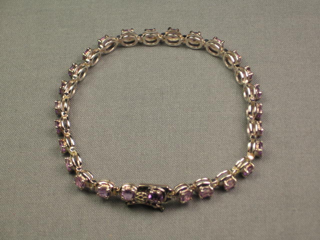 Sapphire Diamond Necklace +Opal Ruby Amethyst Bracelets 1